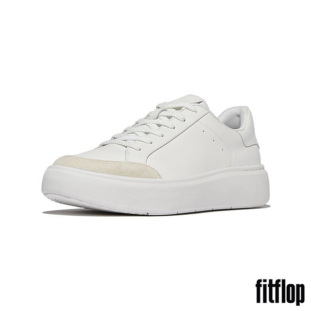 FitFlop RTG 皮革/麂皮休閒鞋-女(都會白)