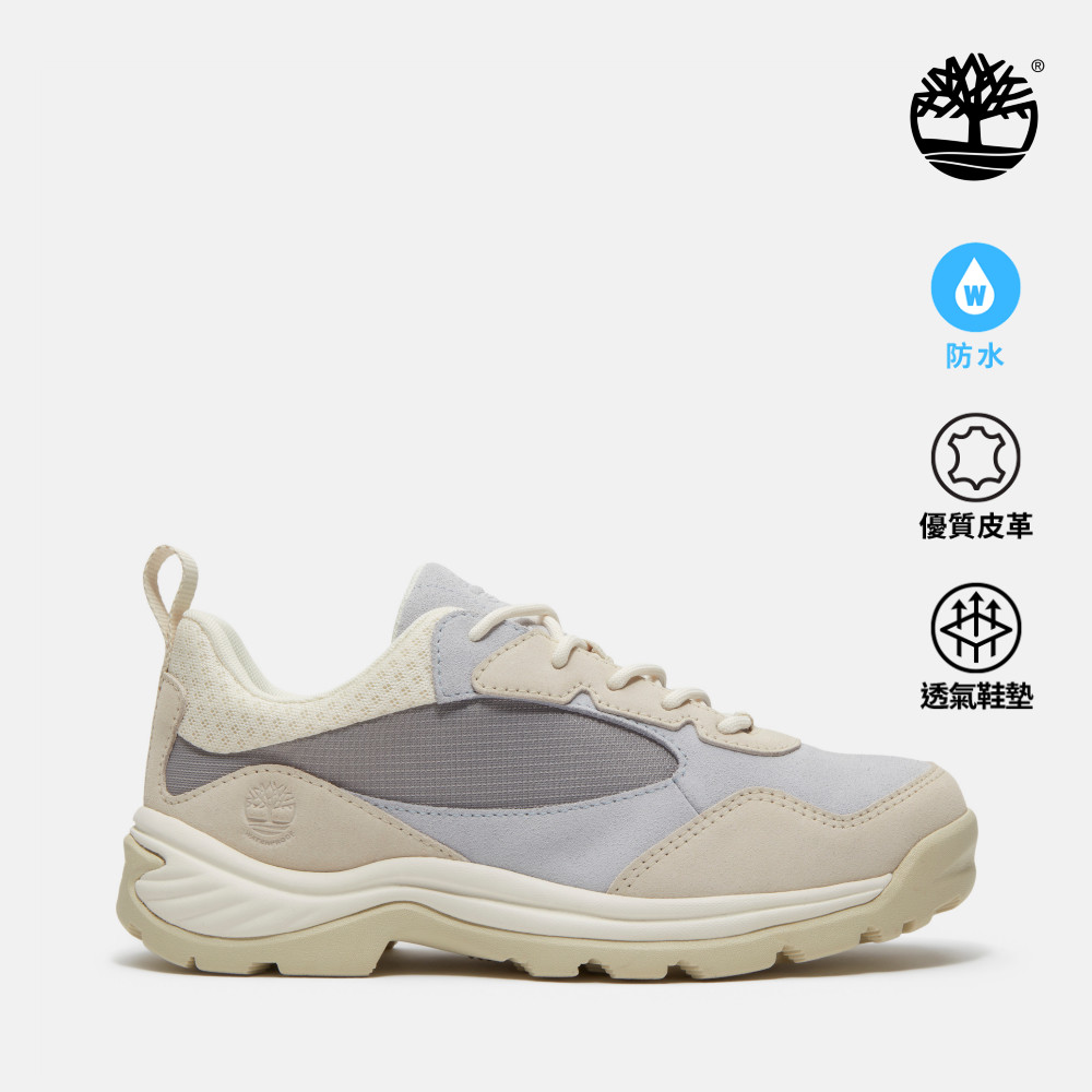 Timberland 女款淺藍色低筒防水健行鞋|A4276A1B