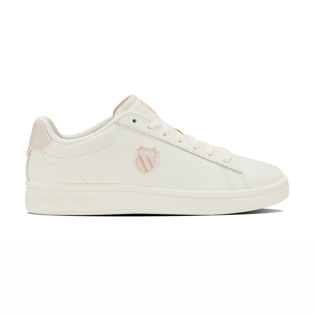 K-SWISS 時尚運動鞋 COURT SHIELD II 休閒 女鞋 米白乾燥粉色 94412-154-M