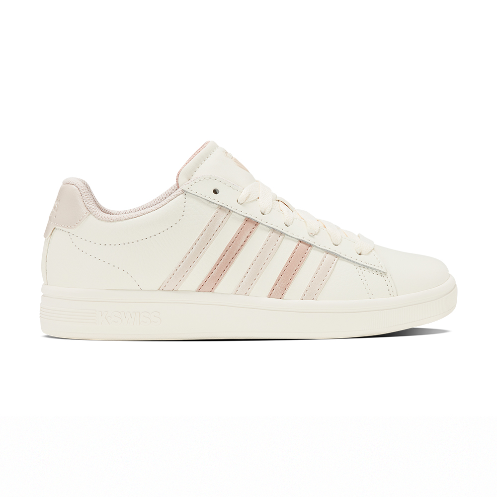 K-SWISS 時尚運動鞋 COURT TIEBREAK II 休閒 女鞋 米白乾燥粉色 94413-150-M