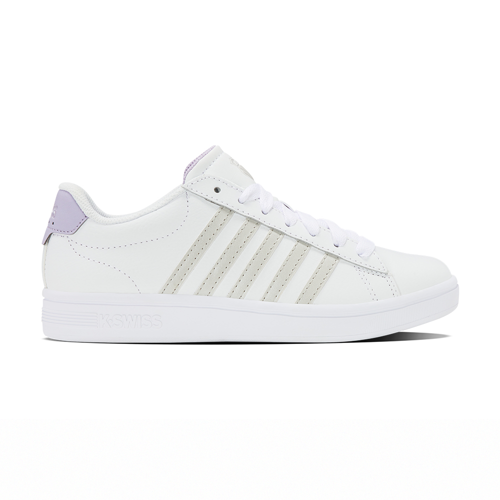 K-SWISS 時尚運動鞋 COURT TIEBREAK II 休閒 女鞋 白紫羅蘭色 94413-155-M