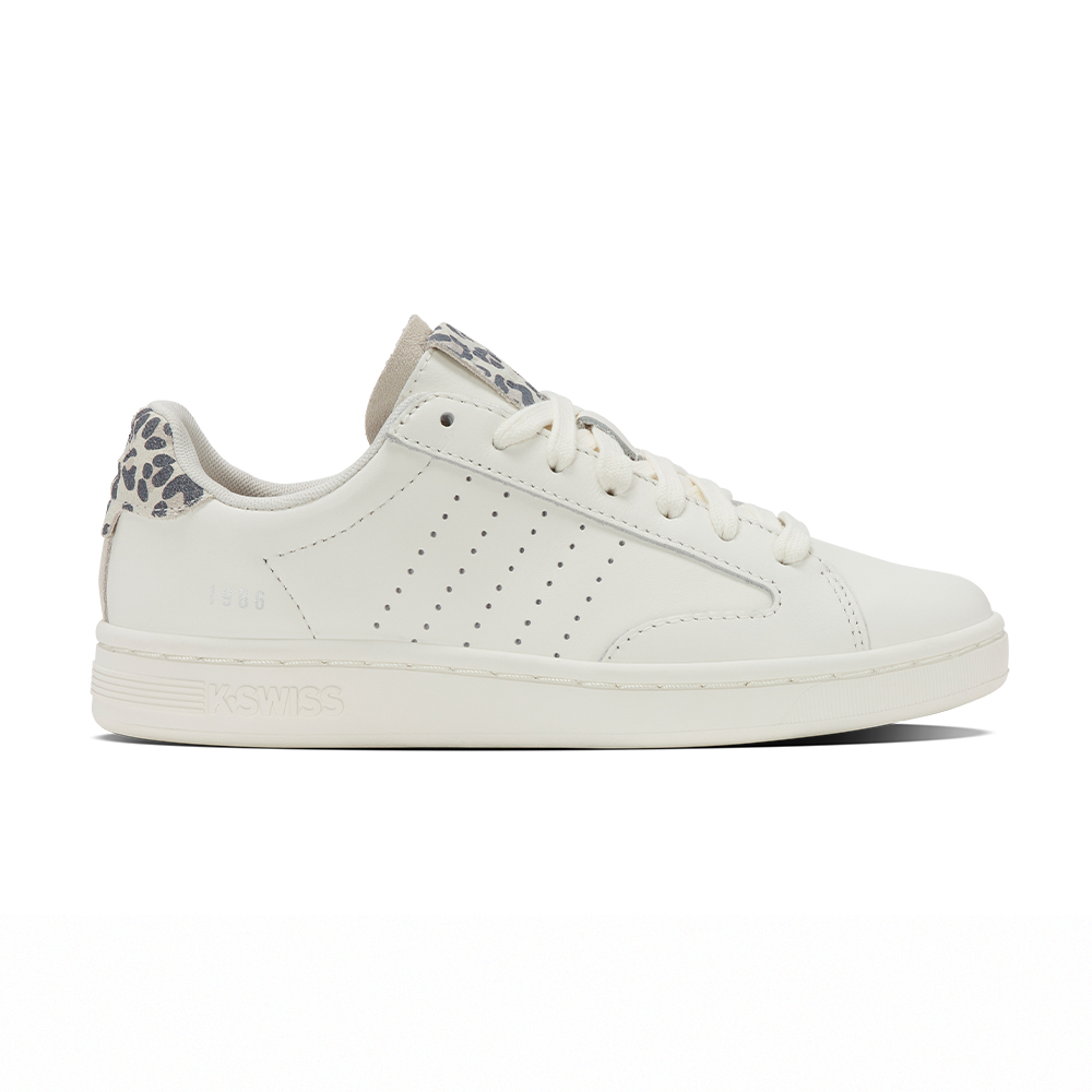 K-SWISS 時尚運動鞋 LOZAN KLUB LTH 休閒 女鞋  米白淺灰豹紋色 97263-146-M