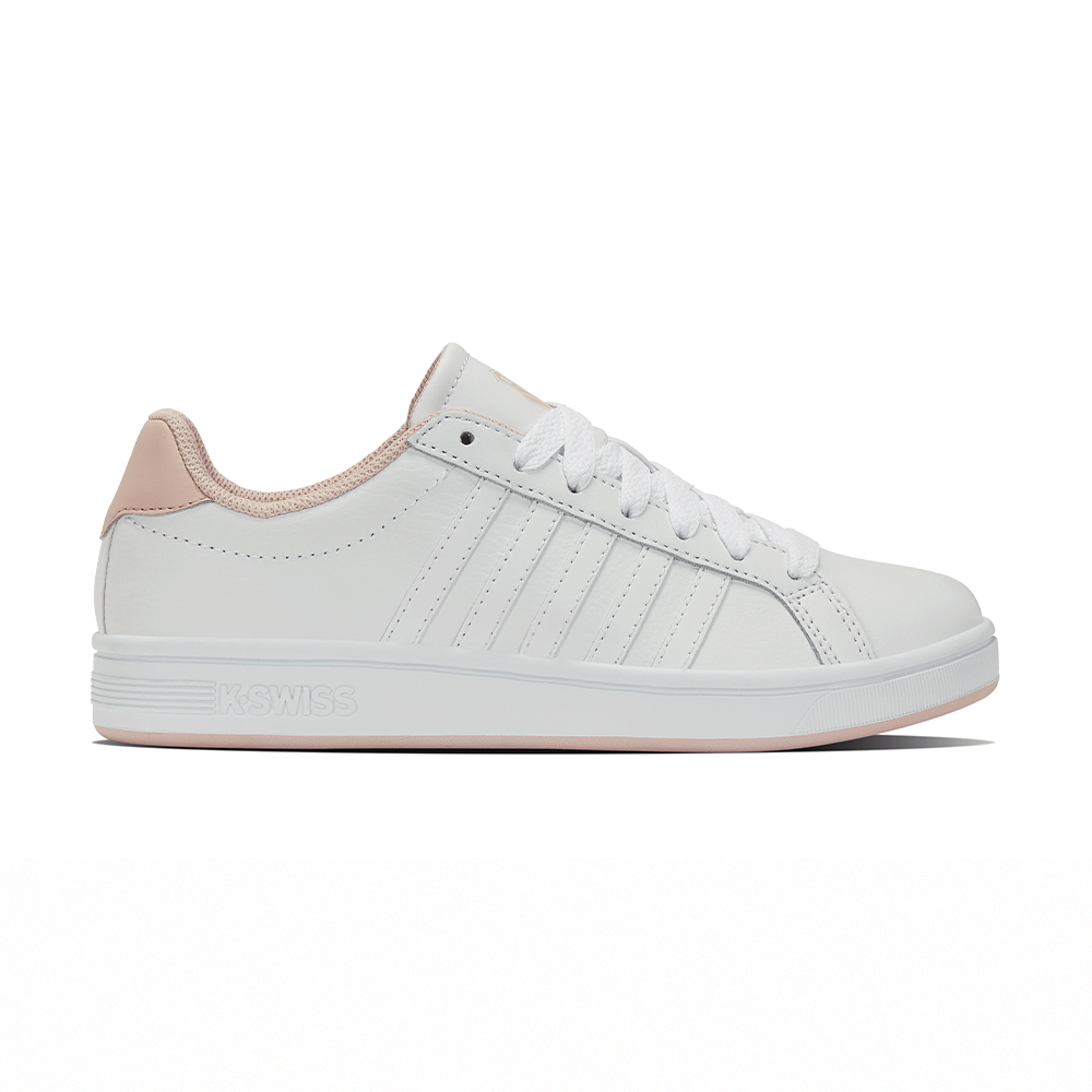 K-SWISS 經典運動鞋 COURT TIEBREAK 休閒 女鞋 白粉紅色 97011-149-M