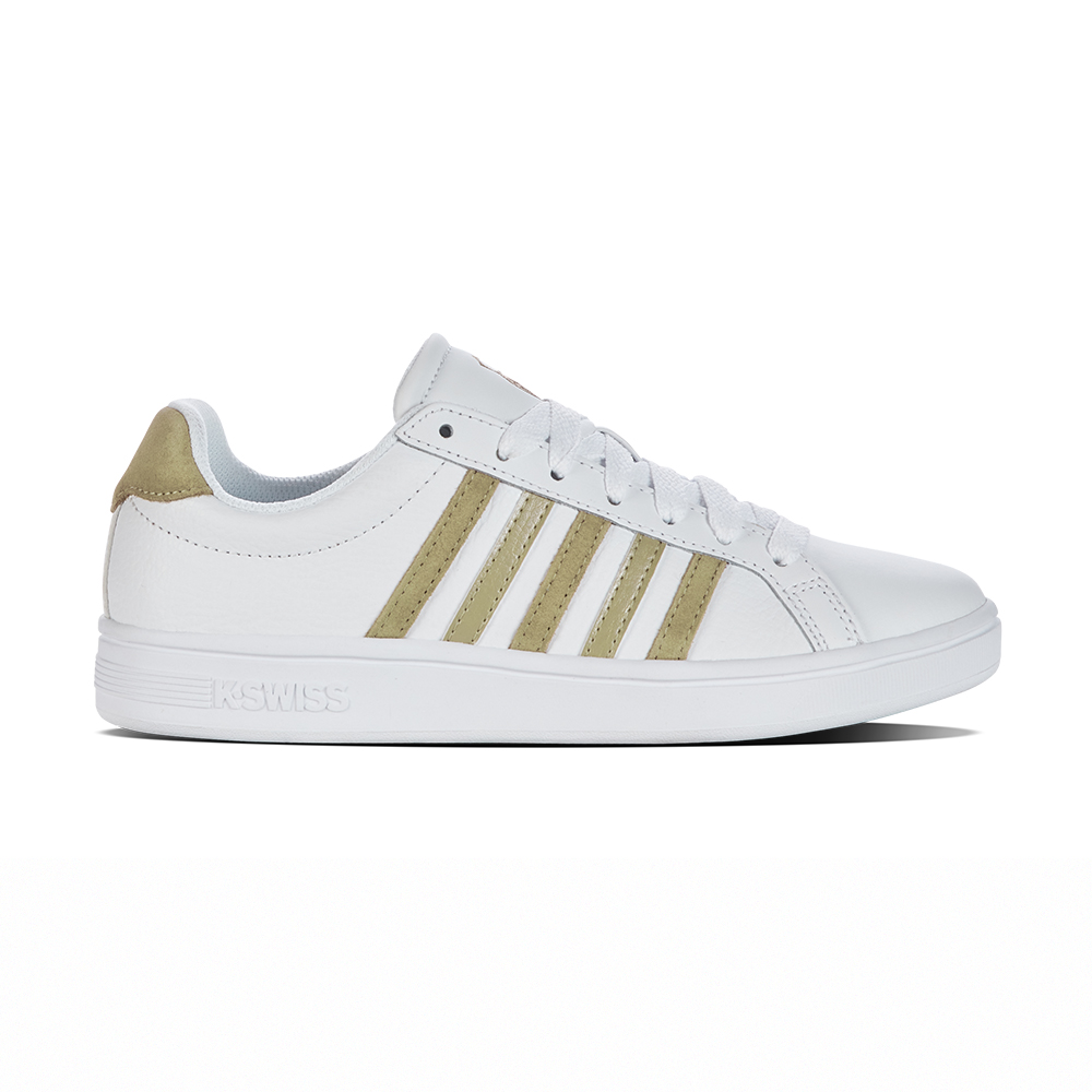K-SWISS 經典運動鞋 COURT TIEBREAK 休閒 女鞋 白奶茶色 97011-949-M