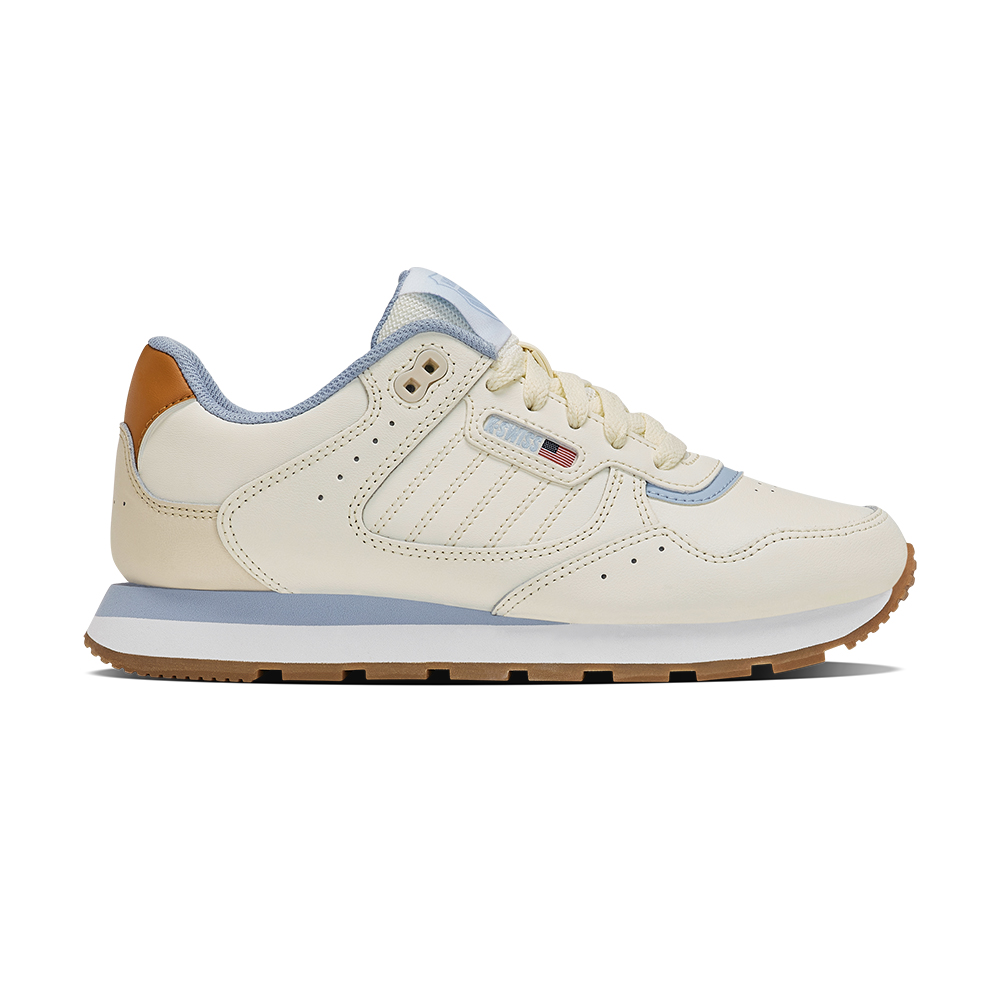 K-SWISS 經典運動鞋 VISTA RUNNER 女鞋 米白水藍焦糖色 99444-065-M