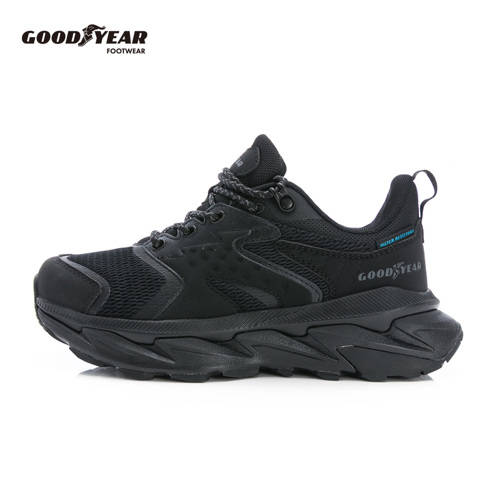 Goodyear 固特異 2E防潑水越野運動鞋/女 寬楦 防潑水 緩震 耐磨 黑色(逸界2.0-GAWR62800)