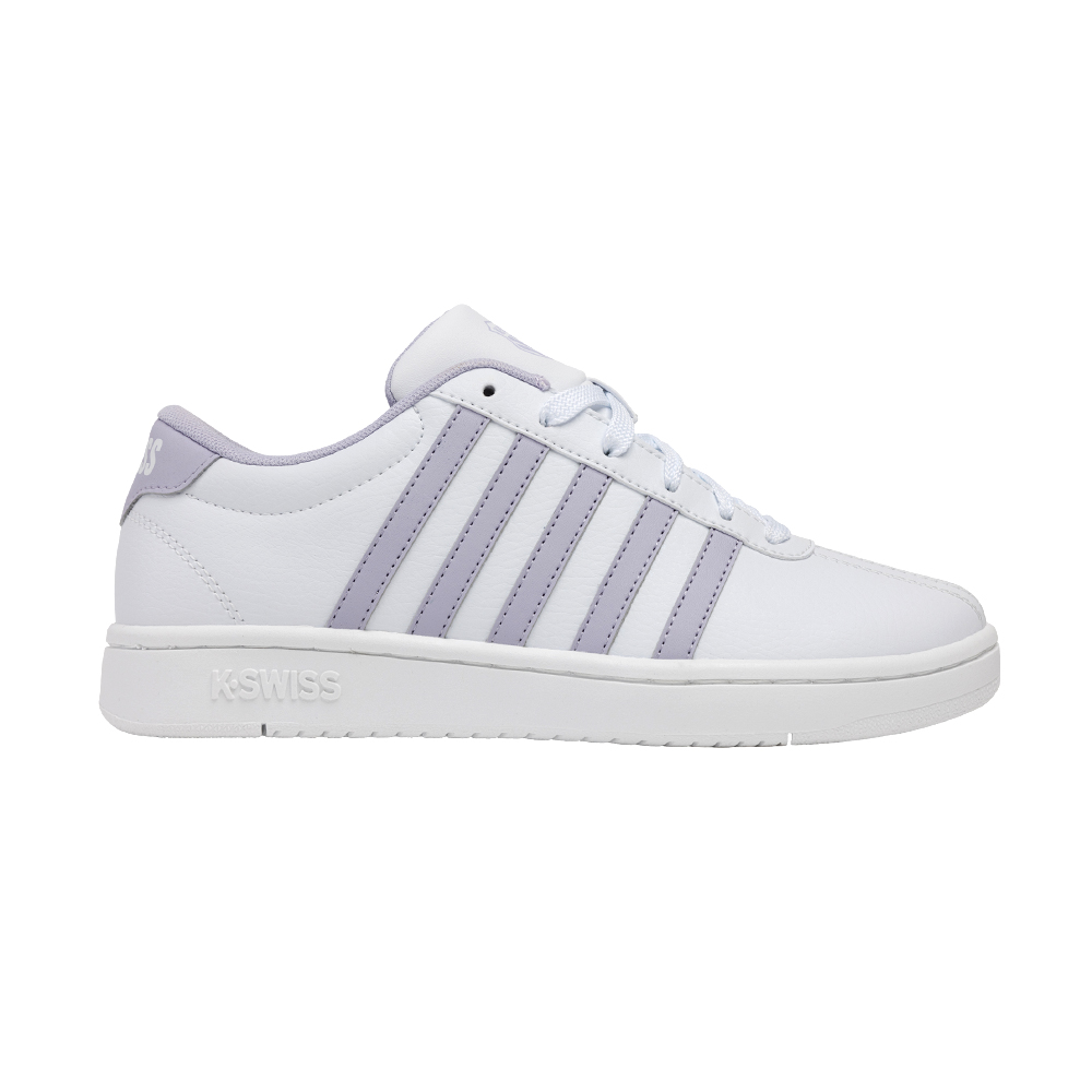 K-SWISS 經典運動鞋 COURT OPEN STRIPES 休閒 女鞋 白紫丁香色 94776-155-M