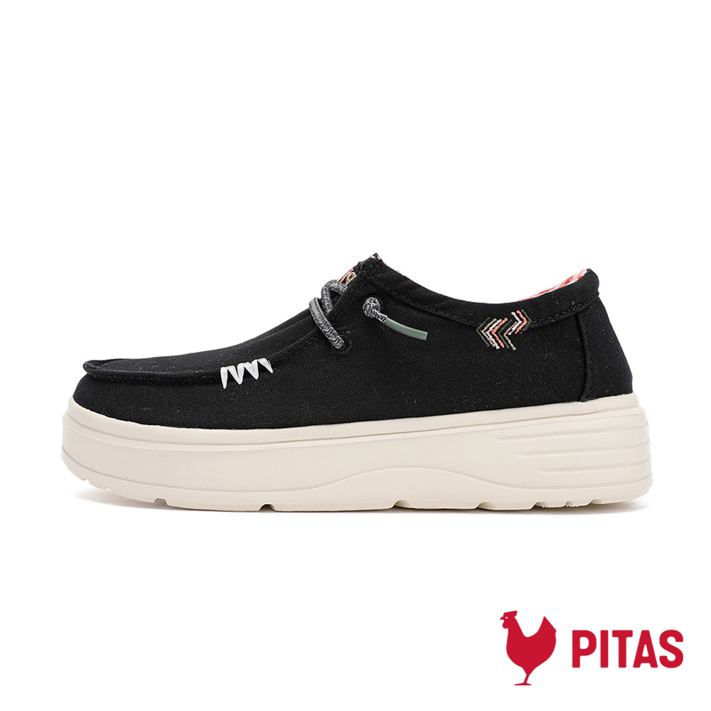 Walk In Pitas 女鞋 BLOCK NATAL 厚底時尚懶人鞋 (PI2522-001 黑曜輕語)