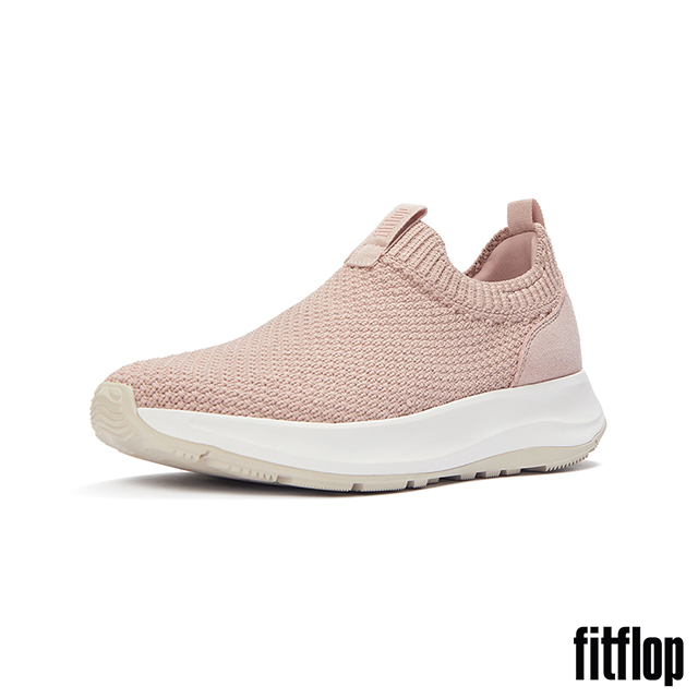 FitFlop F-MODE FLOW 紋理針織套穿式休閒鞋-女(淡腮紅色)