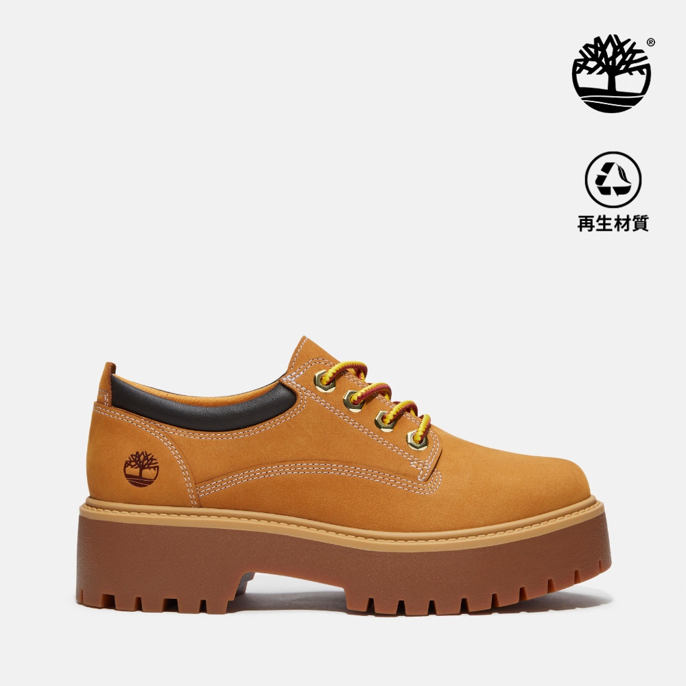 Timberland 女款小麥色Stone Street莫卡辛厚底鞋|A5UF9754