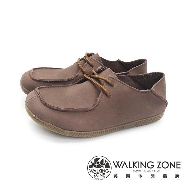 WALKING ZONE (女)可踩式雙穿休閒女鞋-咖啡色