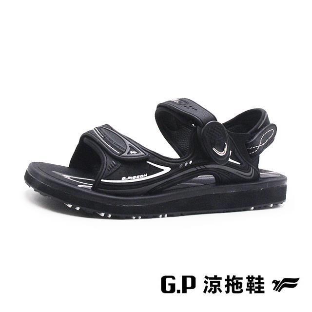 G.P 啟蒙 (女)高彈力舒適可拆帶兩用涼拖鞋 女鞋-黑色