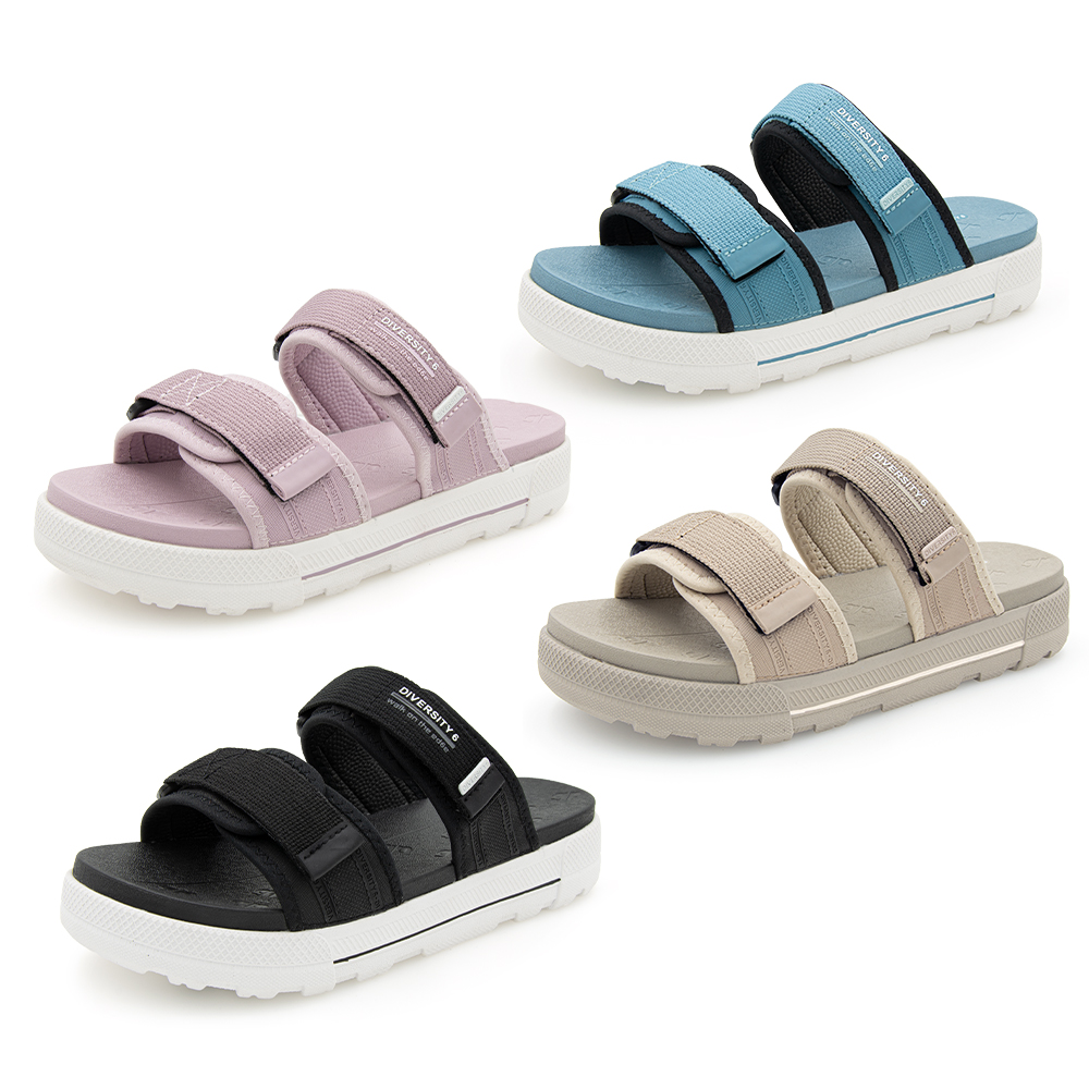 【G.P】d6女款Q軟舒適織帶雙帶拖鞋D569W (SIZE:36-39 共四色)
