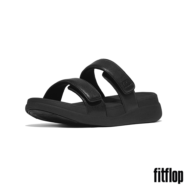 FitFlop F-MODE GO 可調式厚底雙帶涼鞋-女(靚黑色)