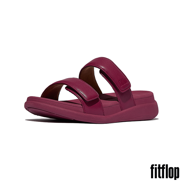 FitFlop F-MODE GO 可調式厚底雙帶涼鞋-女(紅寶石色)