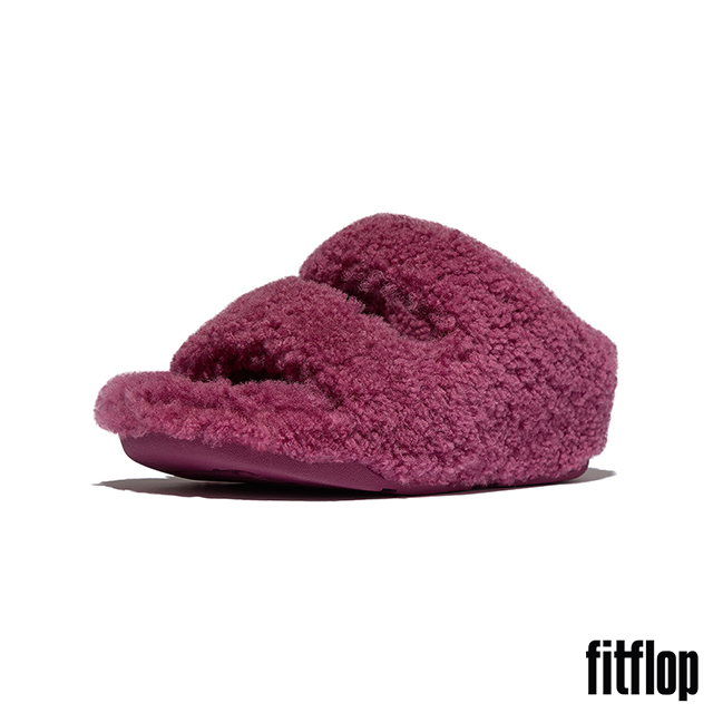 FitFlop SHUV 羊毛雙帶涼鞋-女(紅寶石色)