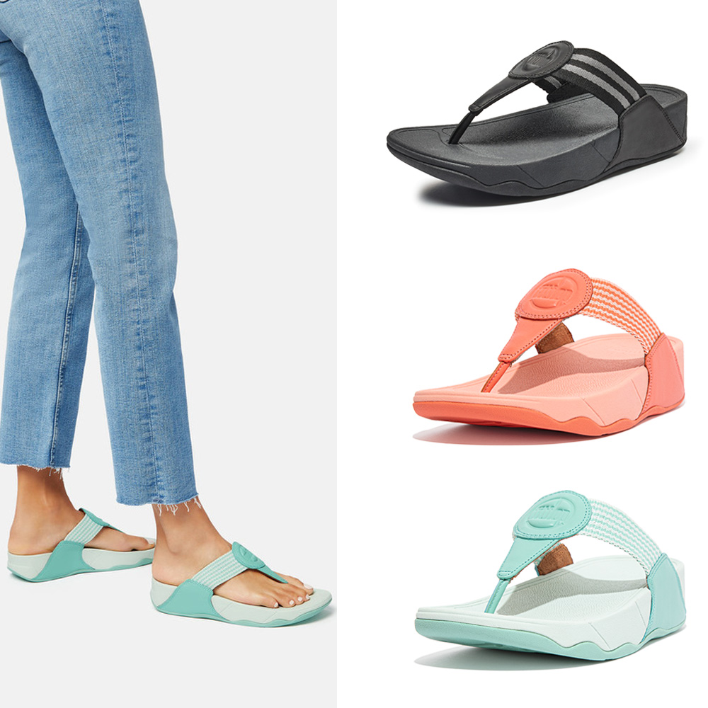 FitFlop LOTTIE CORSAGE SUEDE TOE-THONGS 麂皮花朵夾腳涼鞋-女(復古金