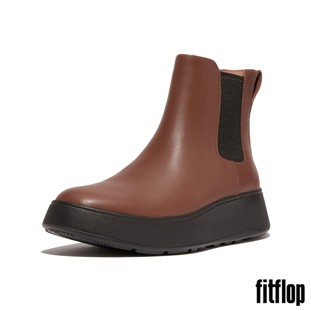 FitFlop F-MODE 皮革厚底切爾西靴-女(棕色)