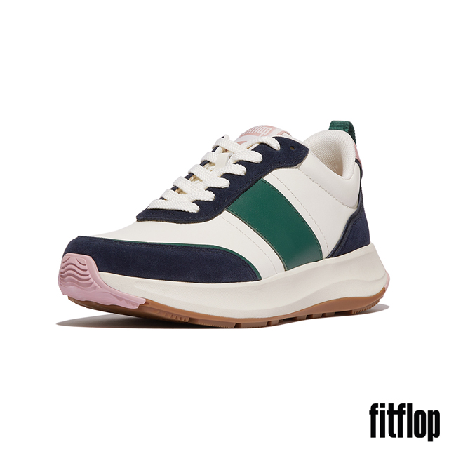 FitFlop F-MODE 雙色復古厚底休閒鞋-女(午夜藍混色)