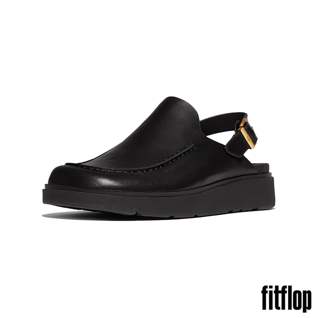 FitFlop GEN-FF 皮革後帶木屐鞋-女(靚黑色)