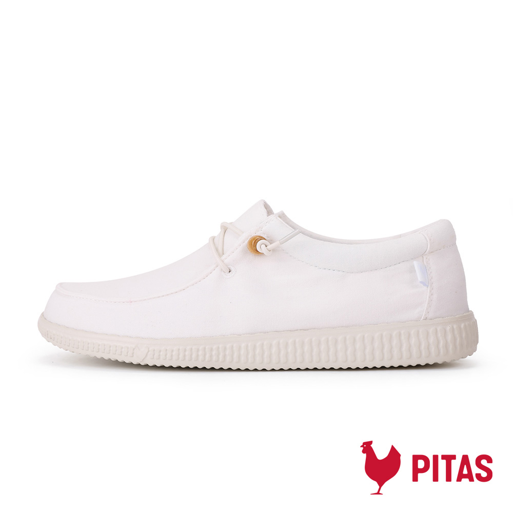 Walk In Pitas 女鞋 WP150 WALLABI WASHED 超輕量懶人鞋/小白鞋(PI2428-007 純淨白)
