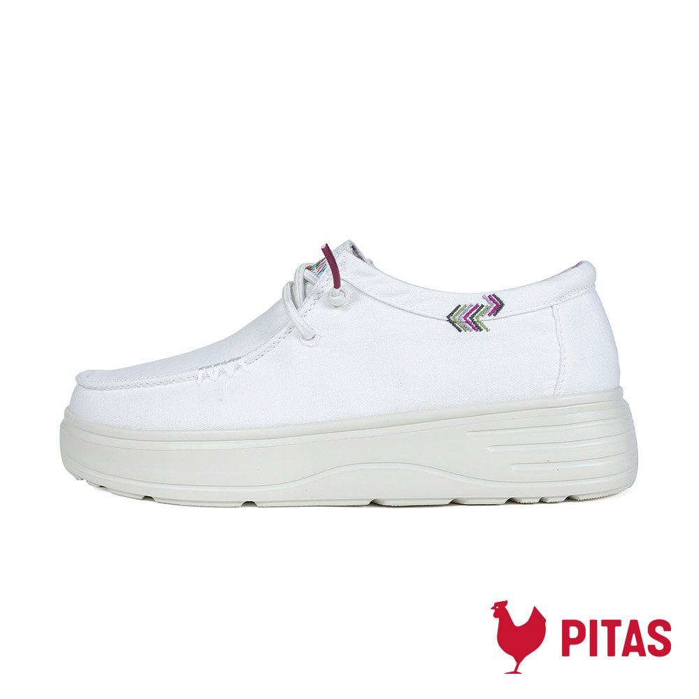 Walk In Pitas 女鞋 BLOCK NATAL 厚底時尚懶人鞋/小白鞋(PI2522-007 白霞戀曲)