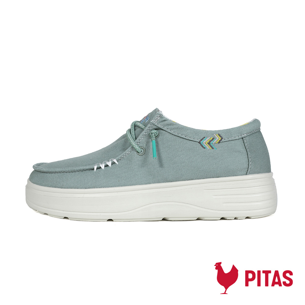 Walk In Pitas 女鞋 BLOCK NATAL 厚底時尚懶人鞋(PI2522-068 酪梨奶昔)