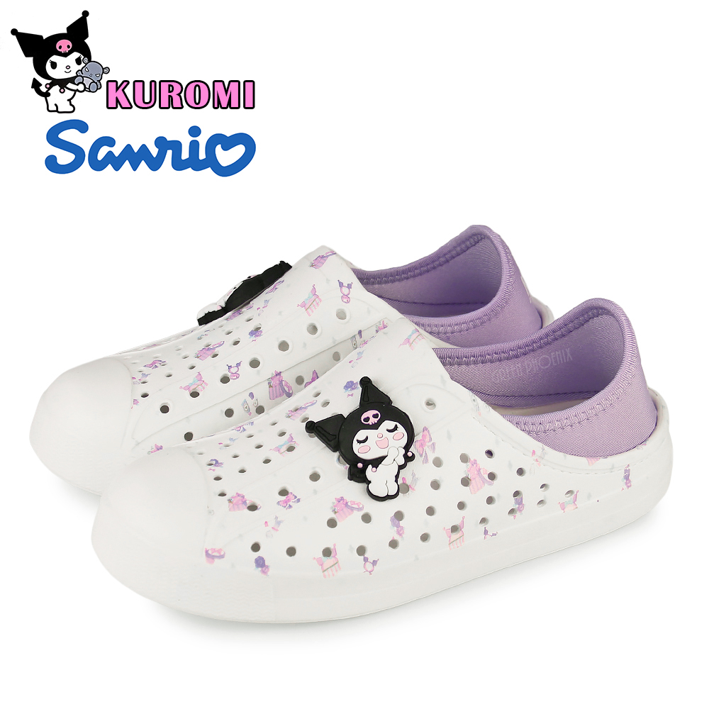 Hello Kitty KUROMI 酷洛米 女鞋 洞洞鞋 雨鞋 布希鞋 懶人鞋 半拖鞋 防水 輕量O-26920