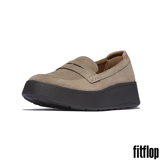 FitFlop F-MODE 麂皮便士樂福鞋-女(灰褐色)
