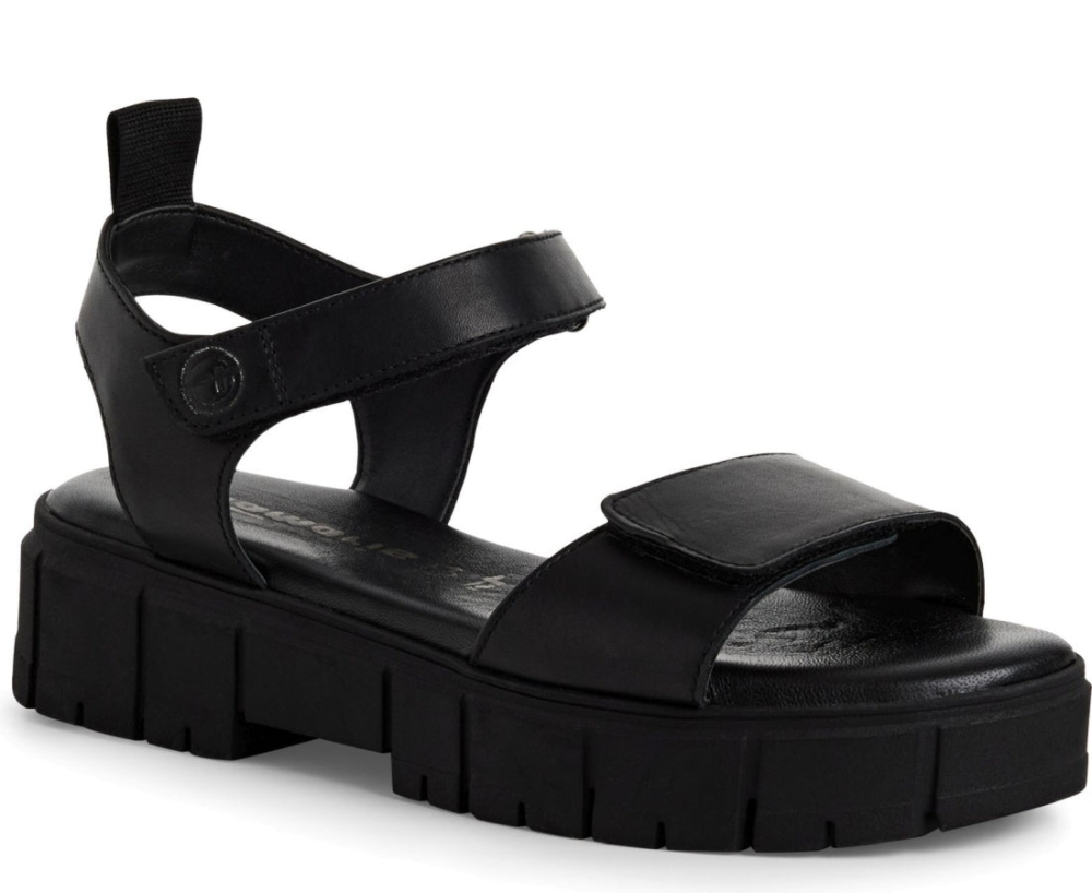 Tamaris WEDGE/PLAT SANDAL 黑色女鞋