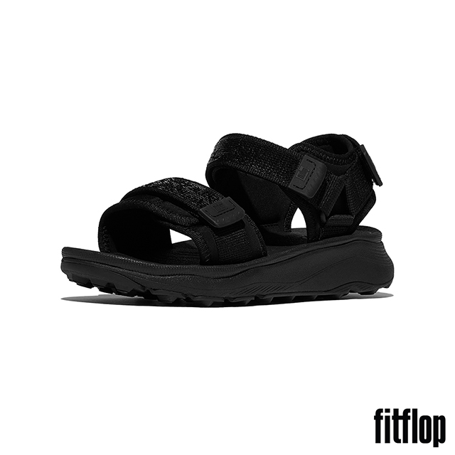FitFlop NEO D-HYKER (XT) 亮片防水可調式戶外涼鞋-女(靚黑色)