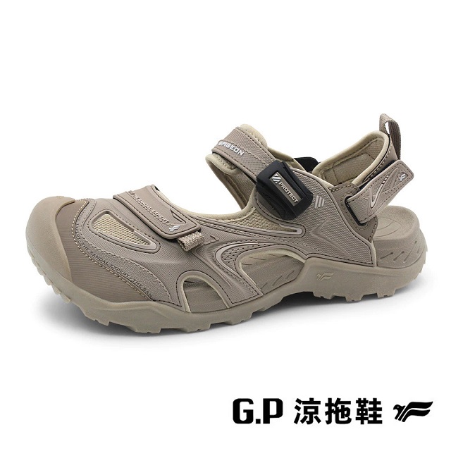 G.P 啟蒙 (女)Grip-Tech 吸磁護趾涼鞋 女鞋-奶茶色