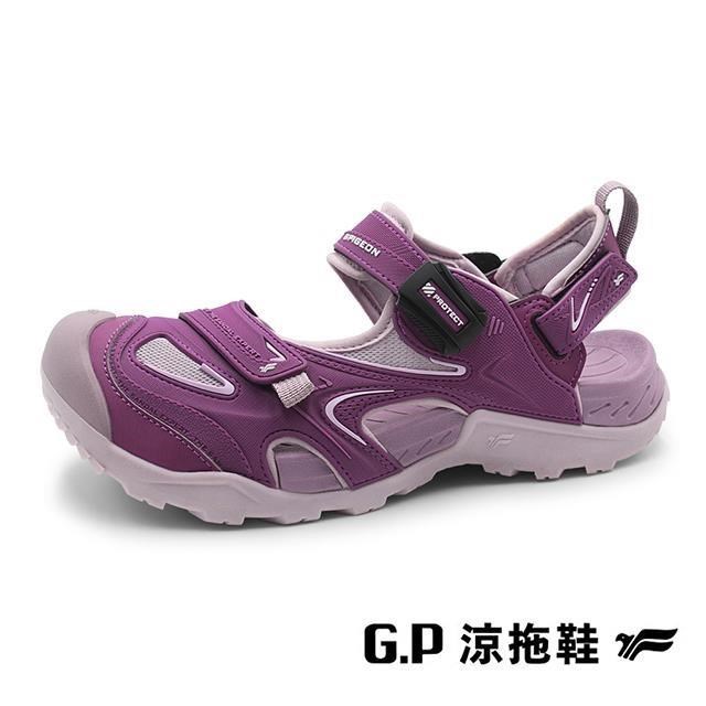 G.P 啟蒙 (女)Grip-Tech 吸磁護趾涼鞋 女鞋-酒紅色