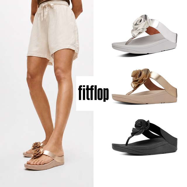 FitFlop FLORRIE 花飾夾腳涼鞋-女(3色)