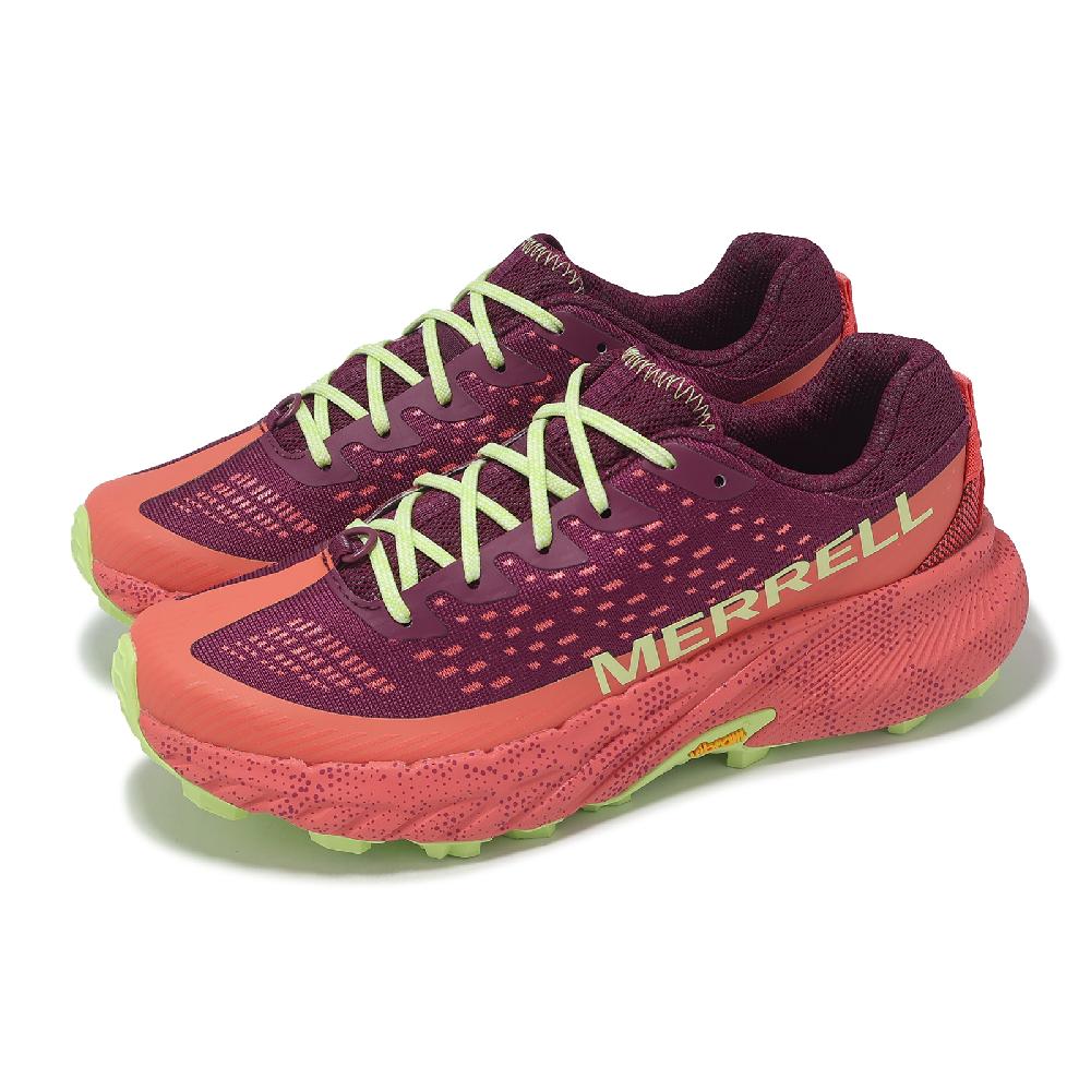 Merrell 邁樂 越野跑鞋 Agility Peak 5 女鞋 紅 綠 回彈 抓地 戶外 運動鞋 ML068668
