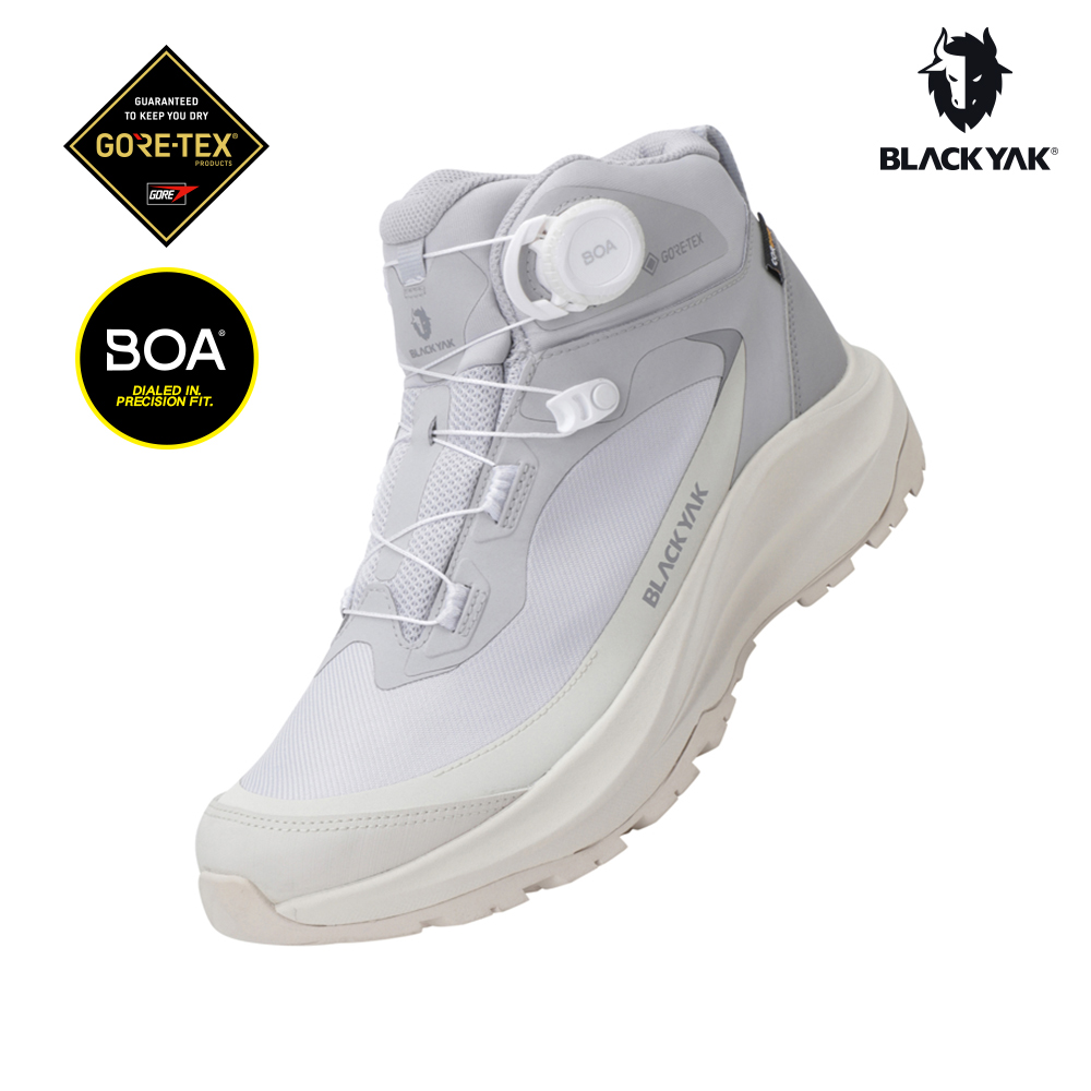 BLACKYAK 女 URBAN HIKING D GTX輕量中筒防水登山鞋(淺灰米)-BOA 防水鞋 中筒 登山鞋-BYEB2WFH54