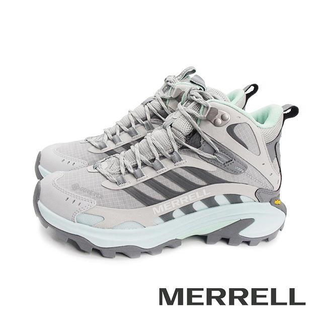 Merrell 邁樂 (女)MOAB SPEED 2 MID GTX防水中筒登山健行鞋 女鞋-淺灰藍色