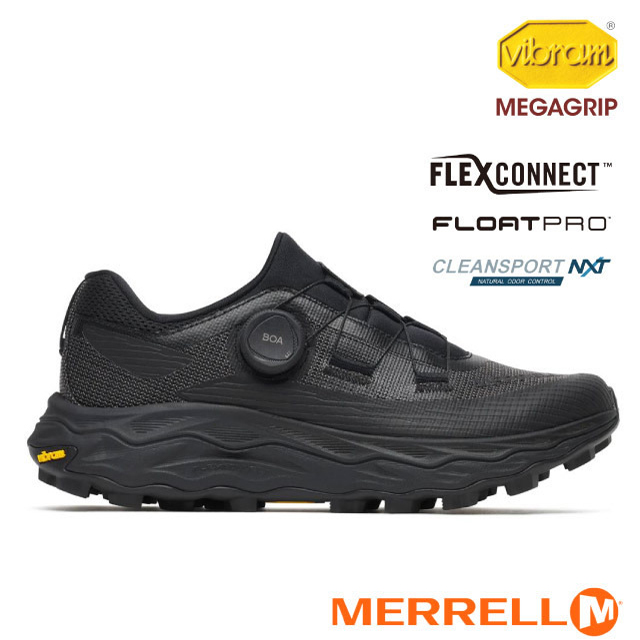 Merrell 邁樂 女 AGILITY PEAK 6 BOA 輕量戶外越野訓練鞋.登山健行鞋.休閒運動鞋/ ML00005815 黑色