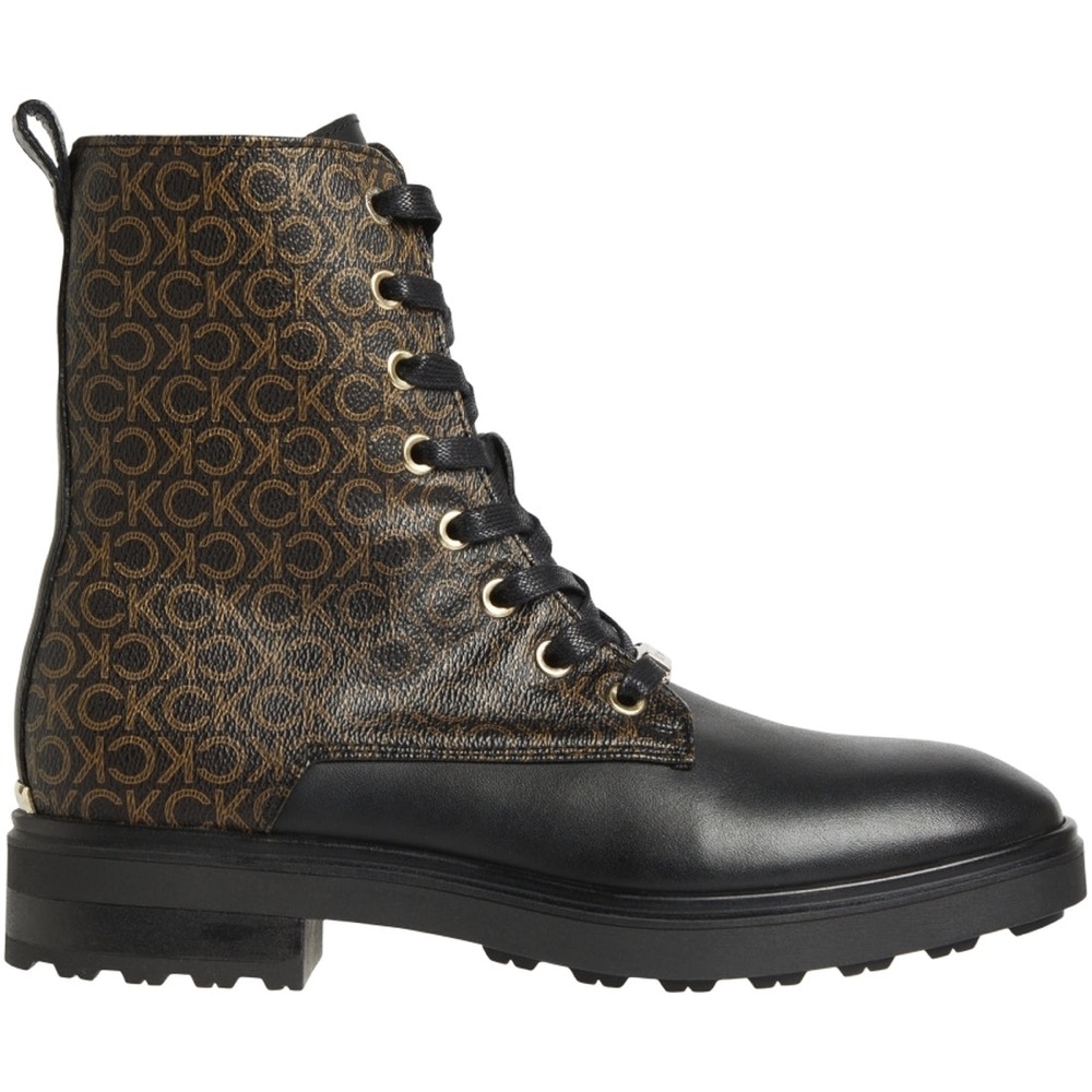 Calvin Klein CLEAT BIKER BOOT - MIX 黑色女鞋