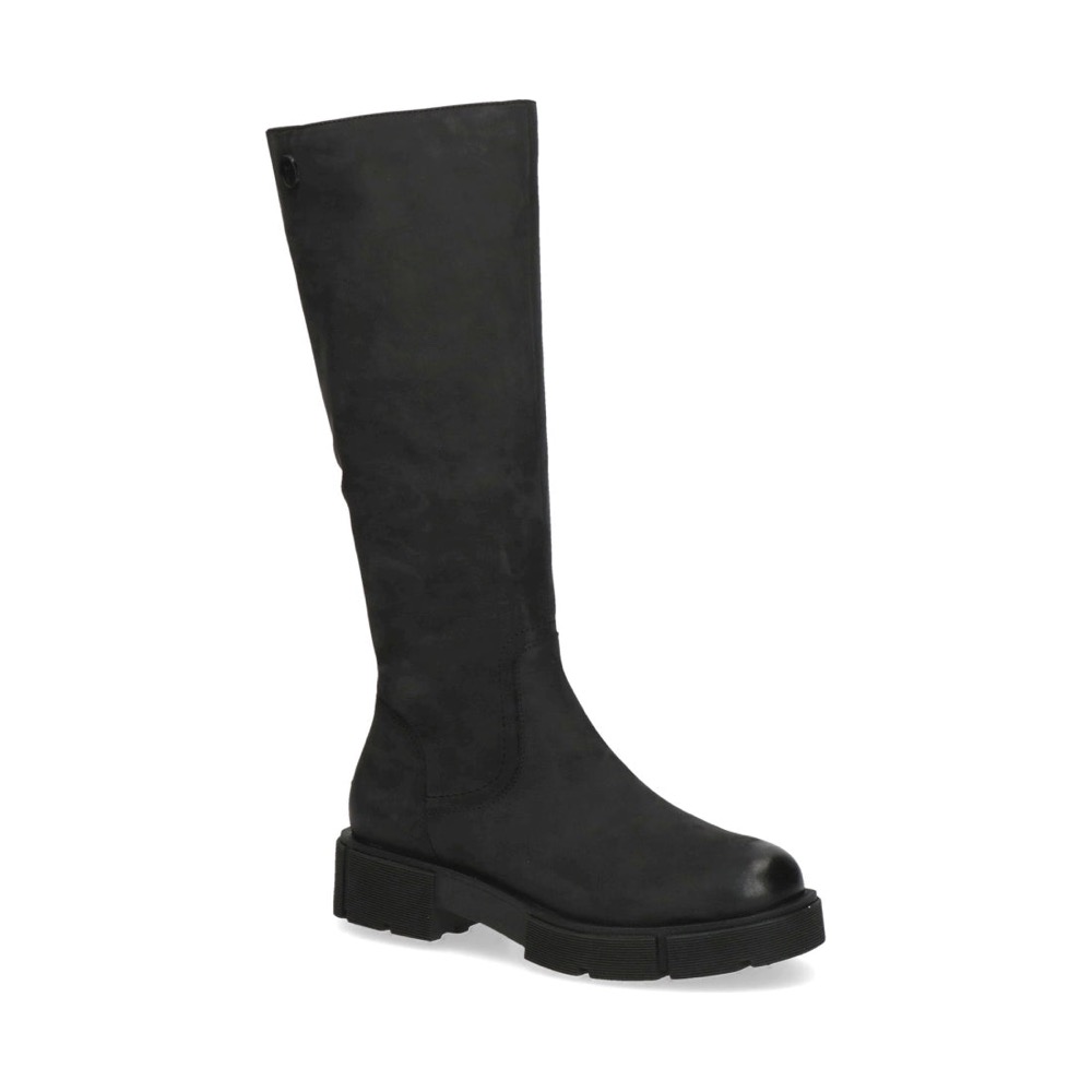 CAPRICE 黑色 NUBUC 休閒日常 CLOSED BOOTS 黑色女鞋