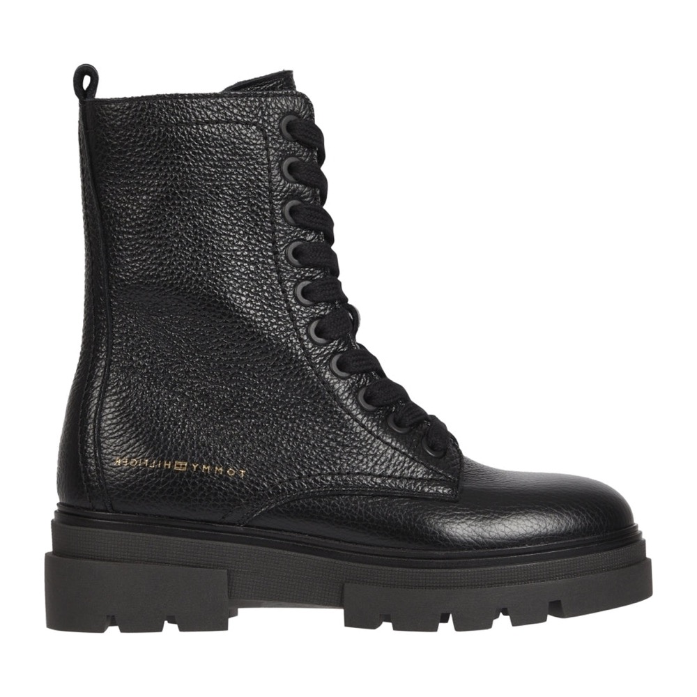 Tommy Hilfiger MONO 繫帶BOOT 黑色女鞋