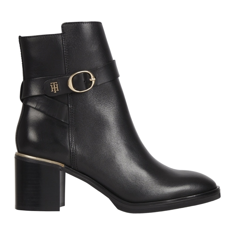 Tommy Hilfiger 皮帶 HEELED BOOT 黑色女鞋