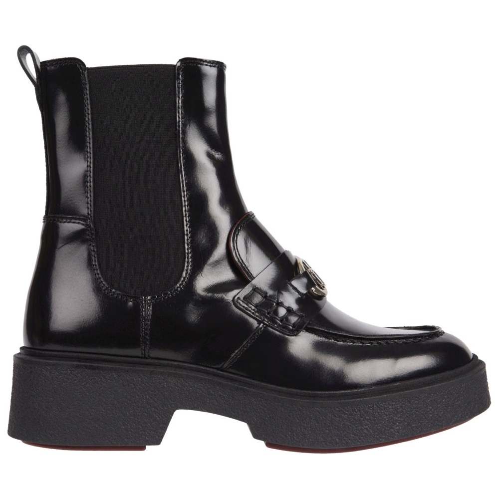Tommy Hilfiger HARDWARE LOAFER BOOT 黑色女鞋