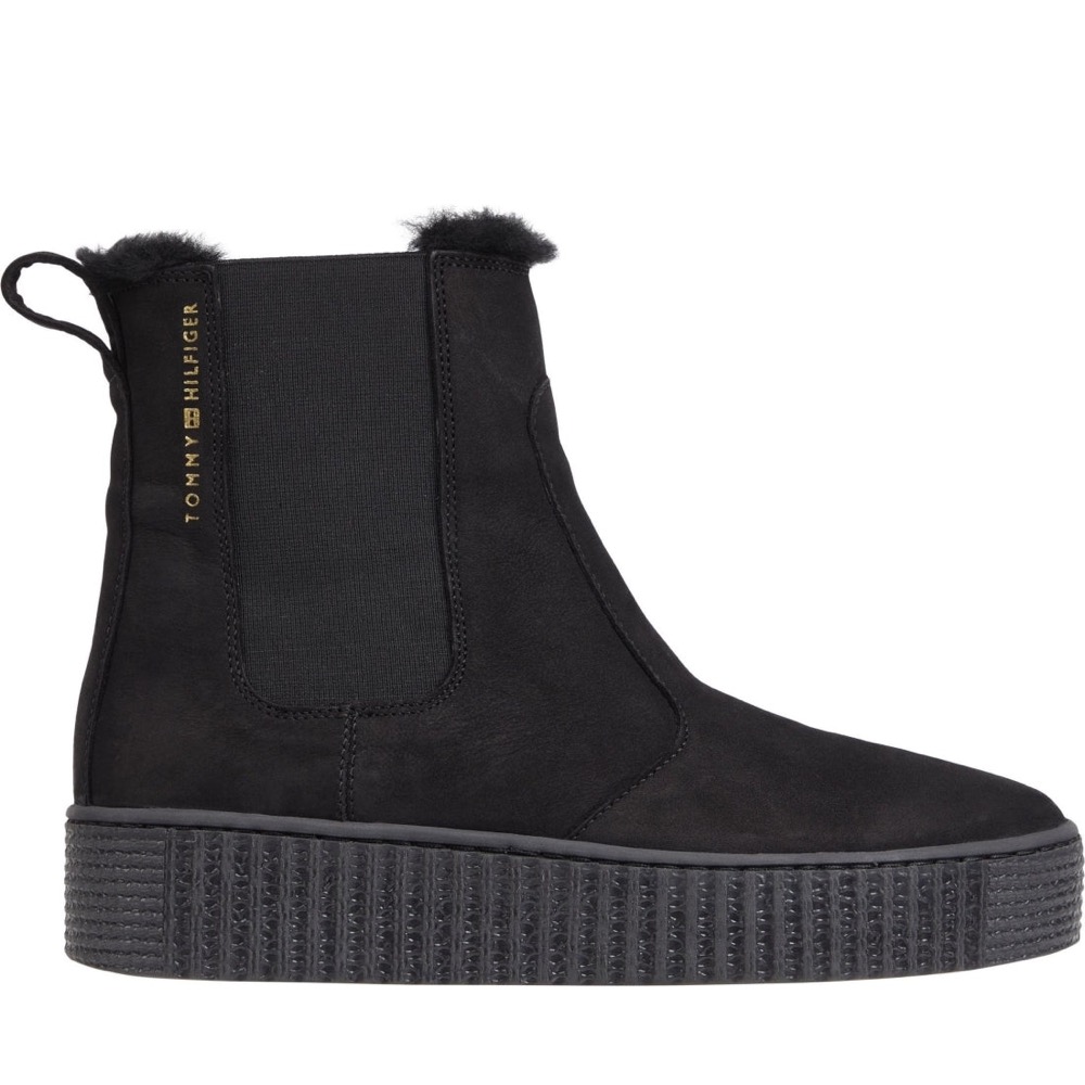 Tommy Hilfiger ESSENTIAL CHELSEA WARMBOOTIE 黑色女鞋