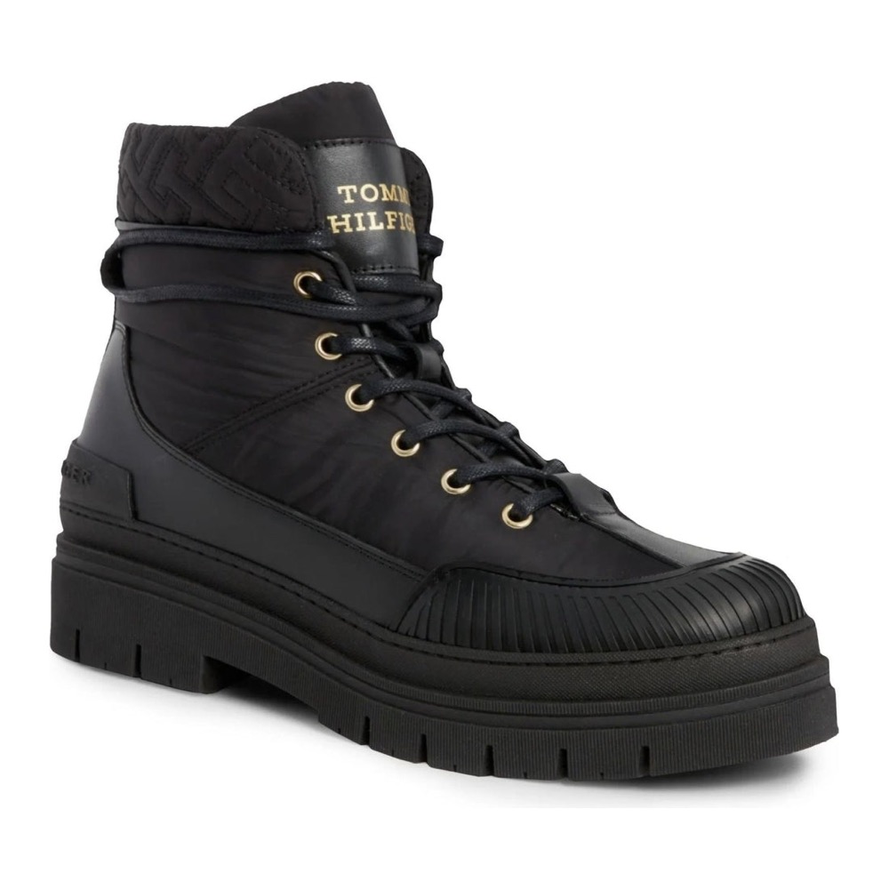 Tommy Hilfiger MONOGRAM OUTDOOR BOOT 黑色女鞋