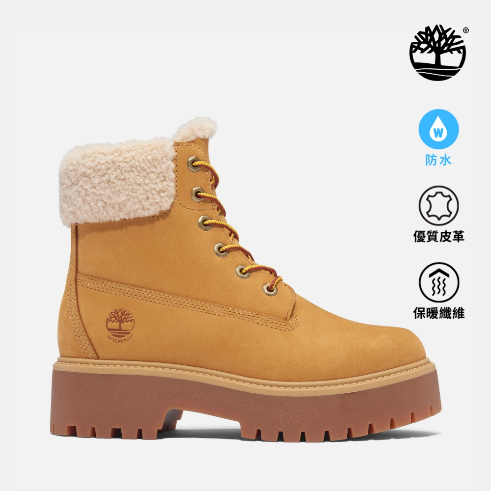 Timberland 女款小麥色Stone Street厚底保暖防水靴|A2PU6754