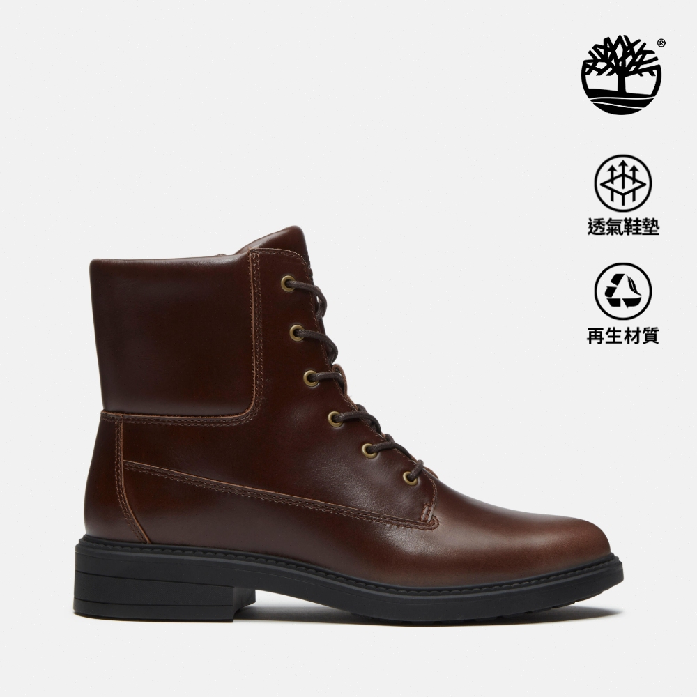 Timberland 女款深棕色Stormbucks皮革休閒靴|A2E4UW01