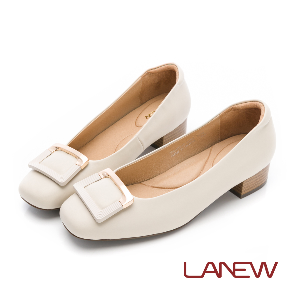 LA NEW 金屬方扣低跟淑女鞋(女230048540)