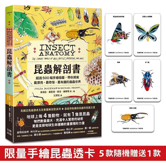 昆蟲解剖書:超過500幅手繪插圖,帶你探索最漂亮、最奇怪、最有趣的蟲蟲世界【限量贈品版】