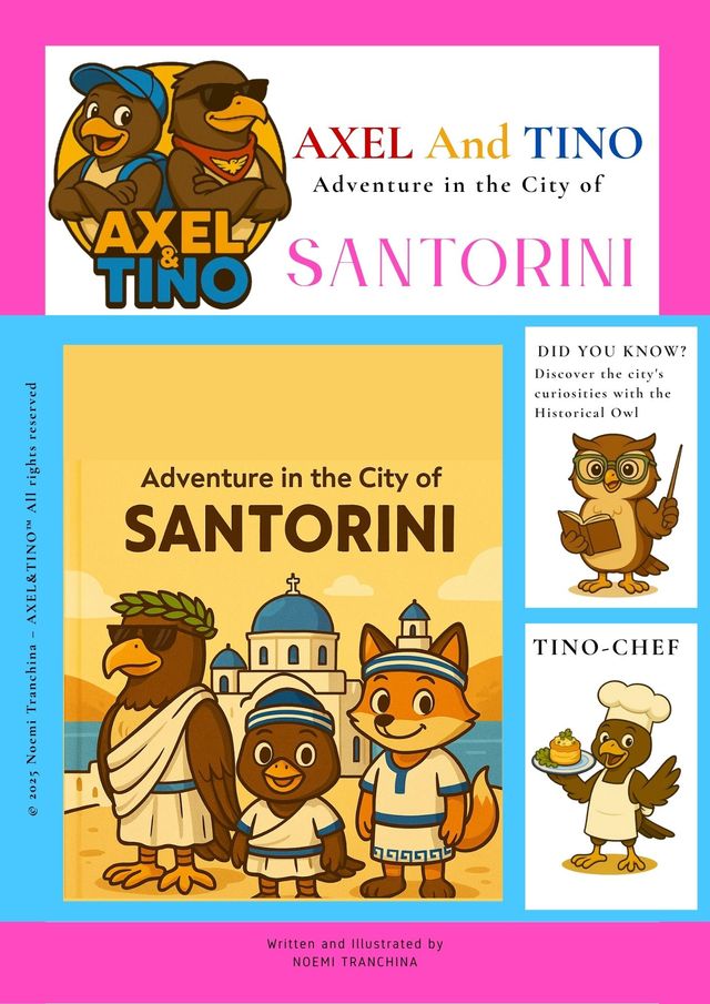 AXEL&GINO Ad enture in the city of Santorini